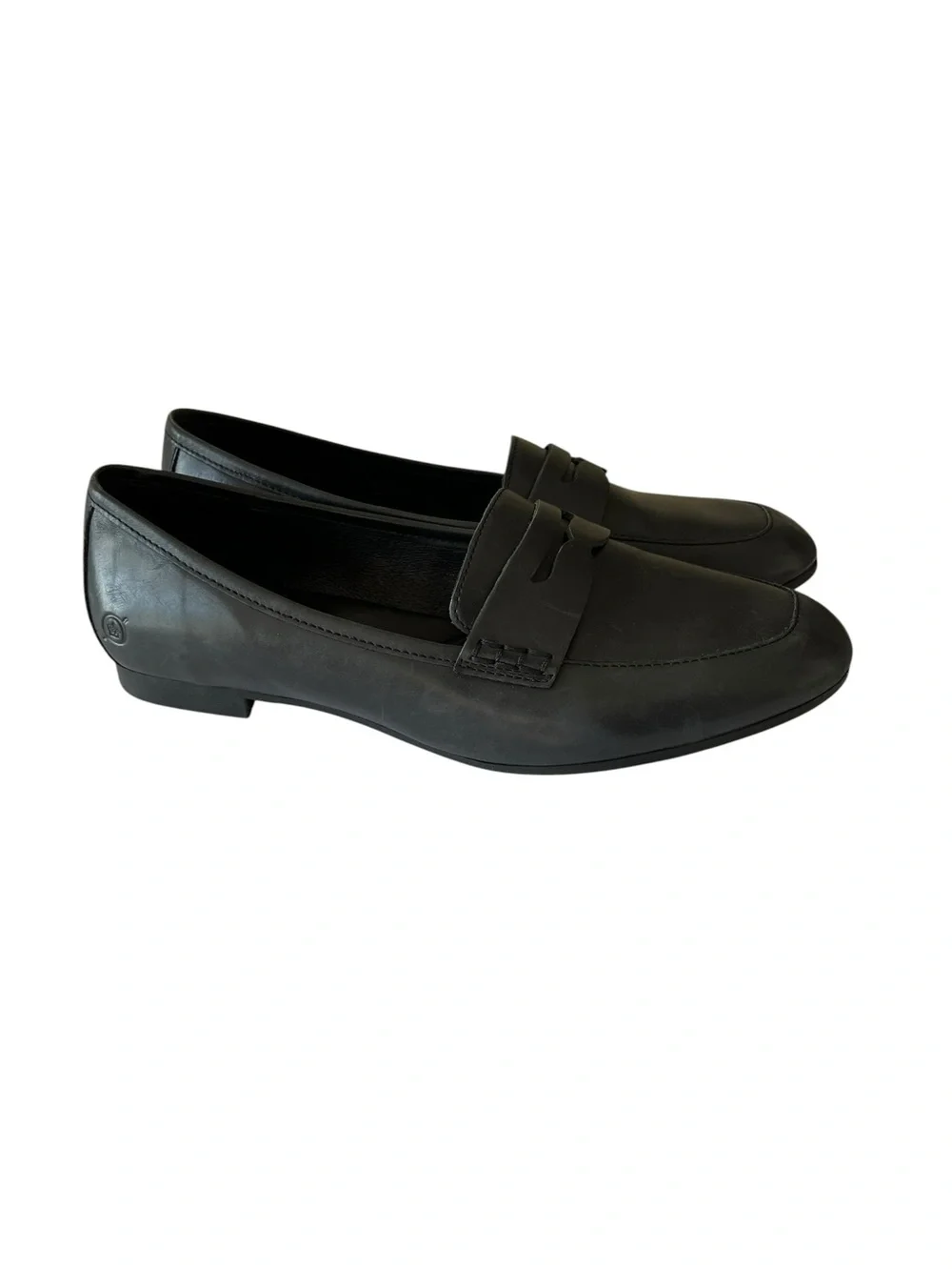 Born Soft Leather Penny Loafers Black Size Women’s 10